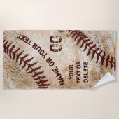 Koel  Baseball Beach Towel, PERSONALISEERD Strandlaken (Voorkant)