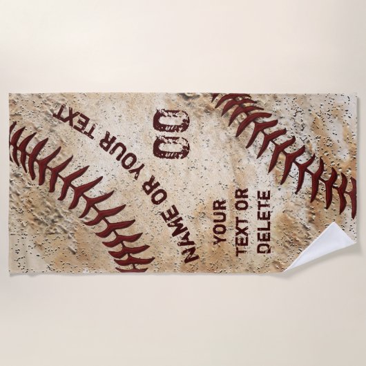 Koel  Baseball Beach Towel, PERSONALISEERD Strandlaken (Voorkant)