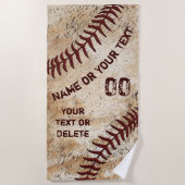 Koel  Baseball Beach Towel, PERSONALISEERD Strandlaken (Voorkant)