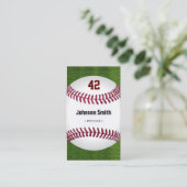 Koel Baseball-nummer - trainer voor coach Player Visitekaartje (Staand voorkant)