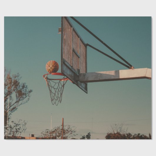 Koel Basketball Cadeaupapier (Vlak)