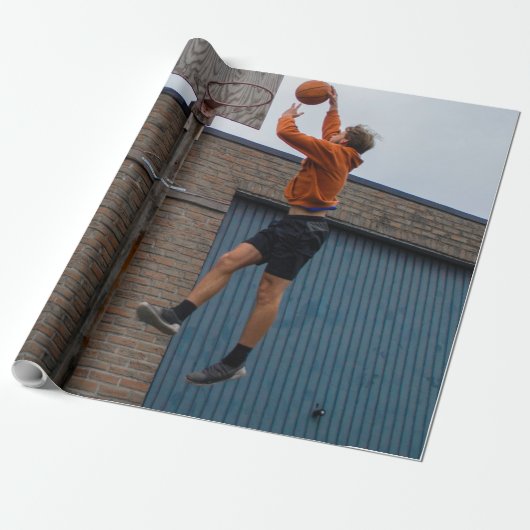 Koel Basketball Cadeaupapier (Uitgerold)