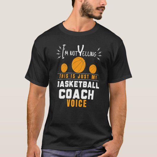 Koel Basketball Coach voor mannen Team Basketbal T-shirt (Voorkant)
