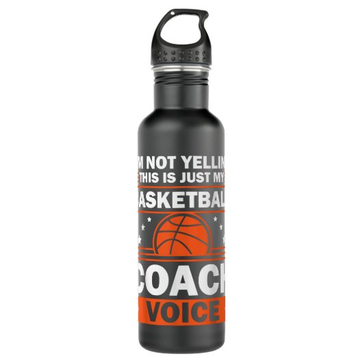 Koel Basketball Coach voor mannen Team Basketbal Waterfles (Voorkant)