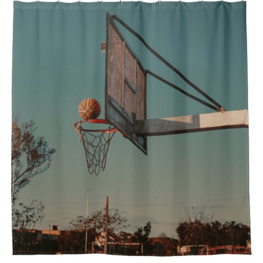 Koel Basketball Douchegordijn (Voorkant)