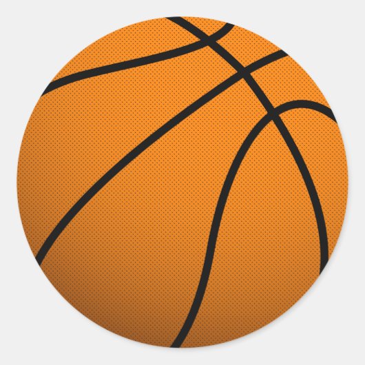 Koel Basketball- en Aangepaste sport-B-balken Ronde Sticker (Voorkant)