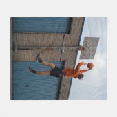 Koel Basketball Fleece Deken (Voorkant (Horizontaal))