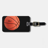 Koel Basketball Monogram Mannen Bagagelabel (Voorkant horizontaal)