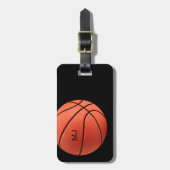 Koel Basketball Monogram Mannen Bagagelabel (Voorkant verticaal)