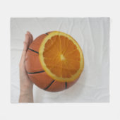 Koel Basketball-ontwerp Fleece Deken (Voorkant (Horizontaal))