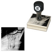 Koel Basketball-ontwerp Rubberstempel (Gestempeld)