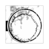 Koel Basketball-ontwerp Rubberstempel (Afrduk)