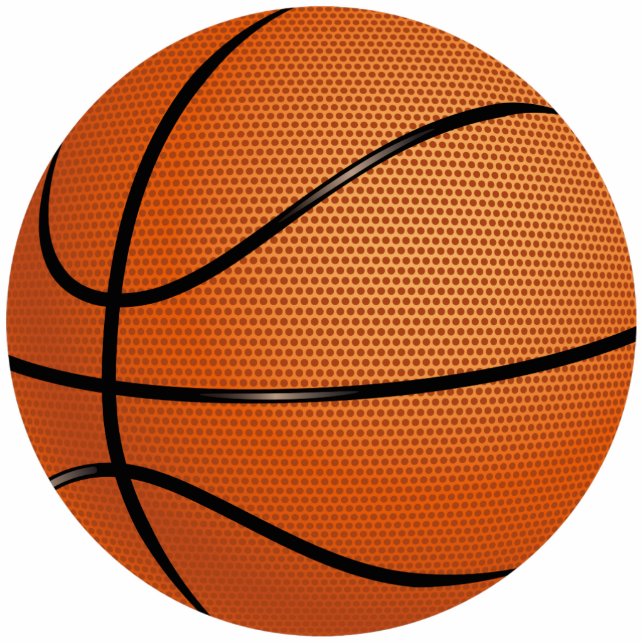 Koel Basketball | Sport Gift Staand Fotobeeldje (Voorkant)