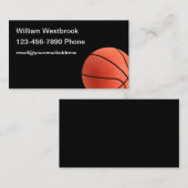 Koel Basketball Theme Moderne Eenvoudige Visitekaa Visitekaartje (Voorkant / Achterkant)