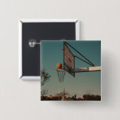 Koel Basketball Vierkante Button 5,1 Cm (Voorkant /achterkant)