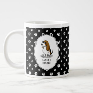 Koel Basset-hond en zonnebril (driekleur 1) Grote Koffiekop