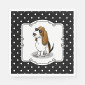 Koel Basset-hond en zonnebril (driekleur 1) Servet (Voorkant)