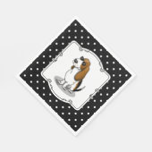 Koel Basset-hond en zonnebril (driekleur 1) Servet (Hoek)