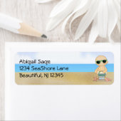 Koel Beach Baby met Sand Bucket Address Etiket (Insitu)