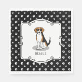 Koel beagle met zonnebril (driekleur 3) Grappig Servet (Voorkant)