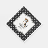 Koel beagle met zonnebril (driekleur 3) Grappig Servet (Hoek)