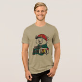 Koel Beer met Boombox T-shirt (Voorkant volledig)