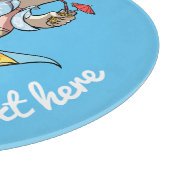 Koel Beer met drijvende staart met cocktail-Cartoo Snijplank (Hoek)