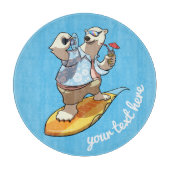 Koel Beer met drijvende staart met cocktail-Cartoo Snijplank (Voorkant)