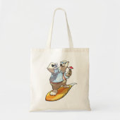 Koel Beer met drijvende staart met cocktail-Cartoo Tote Bag (Voorkant)