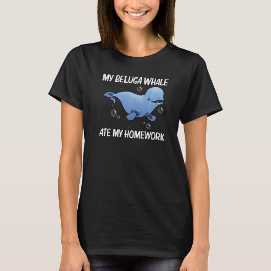 Koel Beluga walvis voor kinderen jongens orca walv T-shirt (Voorkant)