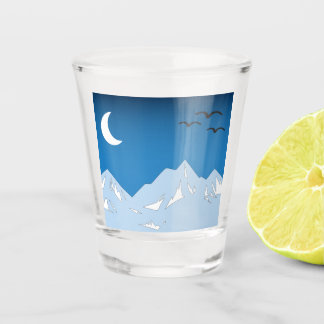 Koel bergketen nachthemel Shotglas Shot Glas