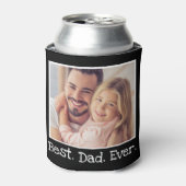 Koel Beste vader ooit Foto gepersonaliseerd zwart  Blikjeskoeler (Blikje Voorkant)