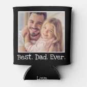 Koel Beste vader ooit Foto gepersonaliseerd zwart  Blikjeskoeler (Voorkant)