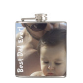 Koel Beste vader ooit Foto Vinyl Wrapped Flask Heupfles (Voorkant)