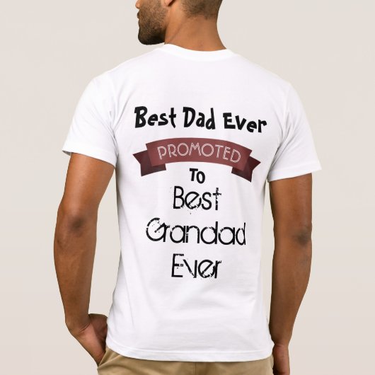 Koel beste vader ooit gepromoot naar grootse ooit  t-shirt (Achterkant)
