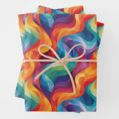 Koel betegeld abstract patroon inpakpapier vel (In situ)