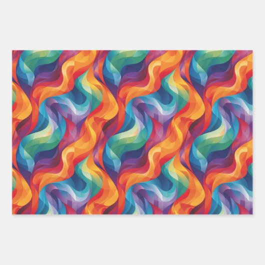 Koel betegeld abstract patroon inpakpapier vel (Voorkant)