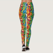 Koel betegeld abstract patroon leggings (Achterkant)