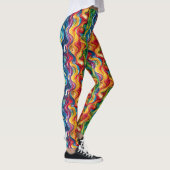 Koel betegeld abstract patroon leggings (Rechts)