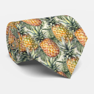 Koel betegeld ananas vrucht patroon stropdas