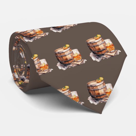 Koel betegeld bourbon patroon stropdas (Opgerold)