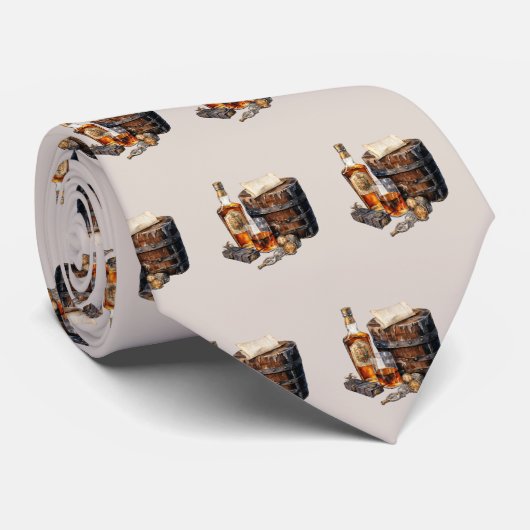 Koel betegeld bourbon patroon stropdas (Opgerold)