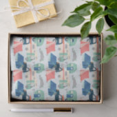 koel betegeld kampeerpatroon tissuepapier (Geschenk)