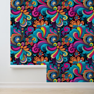 Koel betegeld retro patroon behang