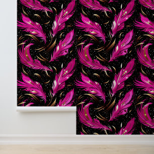 Koel betegeld roze patroon behang