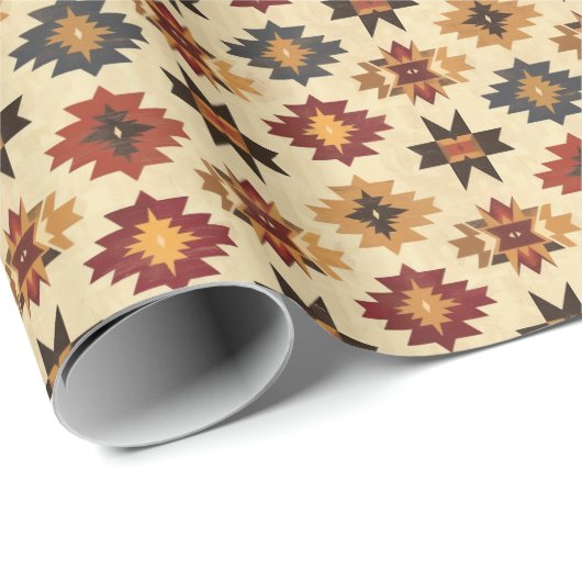 Koel betegeld Western patroon Cadeaupapier (Rol Hoek)