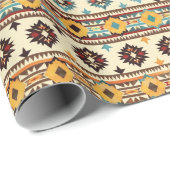 Koel betegeld Western patroon Cadeaupapier (Rol Hoek)