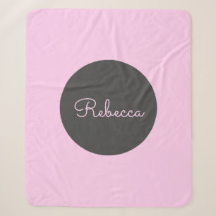 Koel bewerkbare roze retro-modern script ontwerp sherpa deken