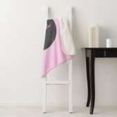 Koel bewerkbare roze retro-modern script ontwerp sherpa deken (In situ)