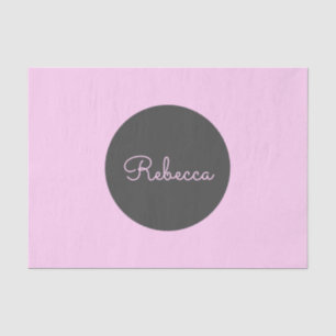 Koel bewerkbare roze retro-modern script ontwerp tissuepapier